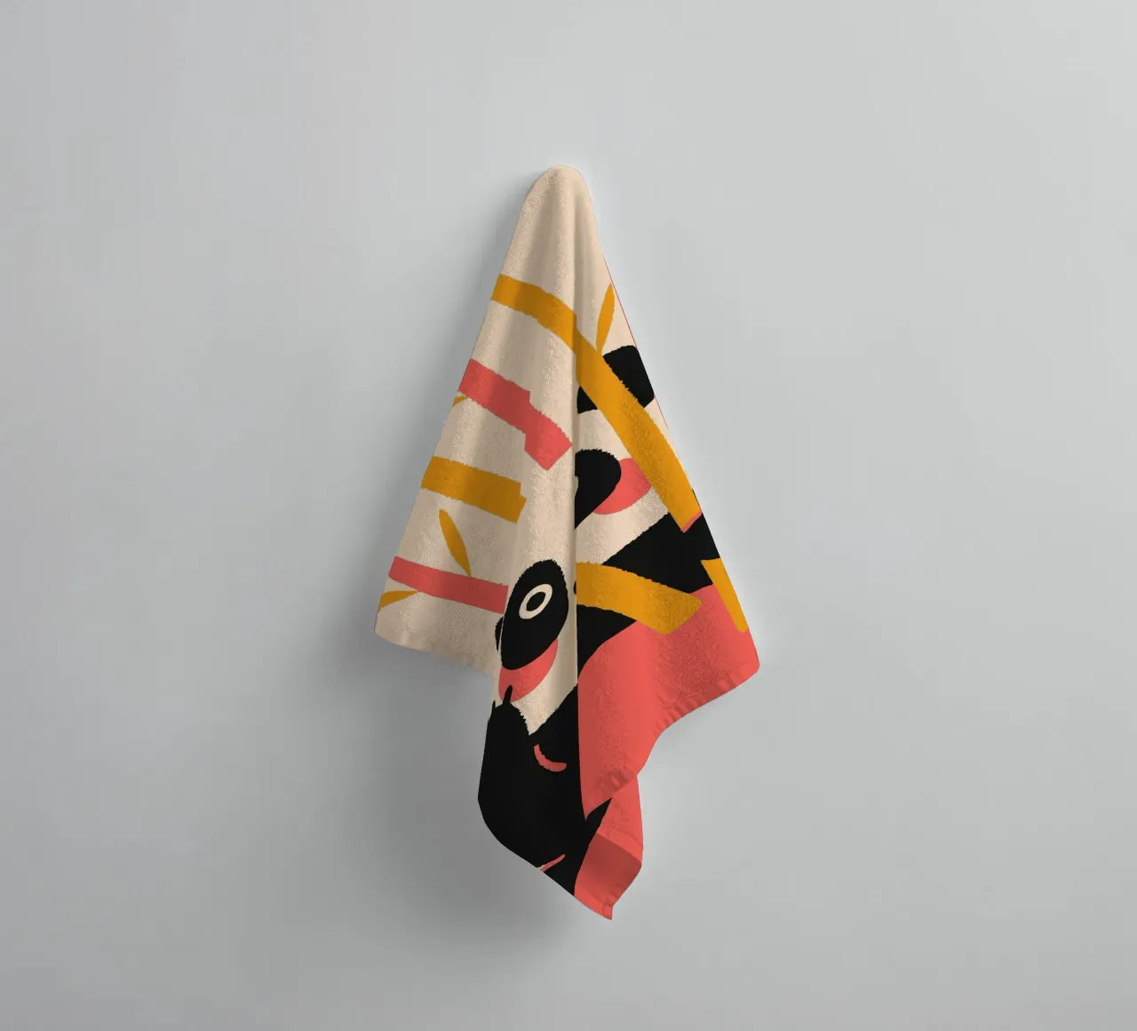 Panda eet bamboe badhanddoek van TRENDY POSTER SHOP