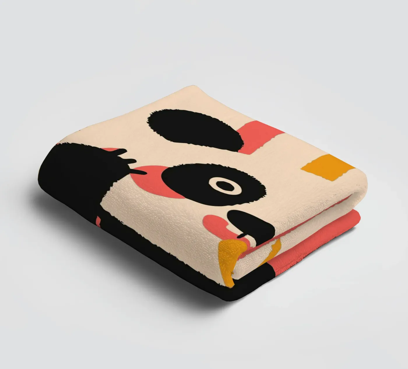 Panda Eats Bamboo towel by TRENDY POSTER SHOP