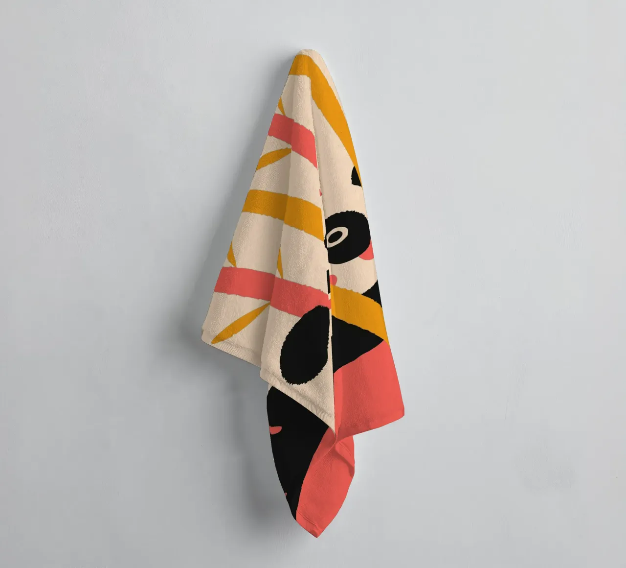 Panda eet bamboe badhanddoek van TRENDY POSTER SHOP