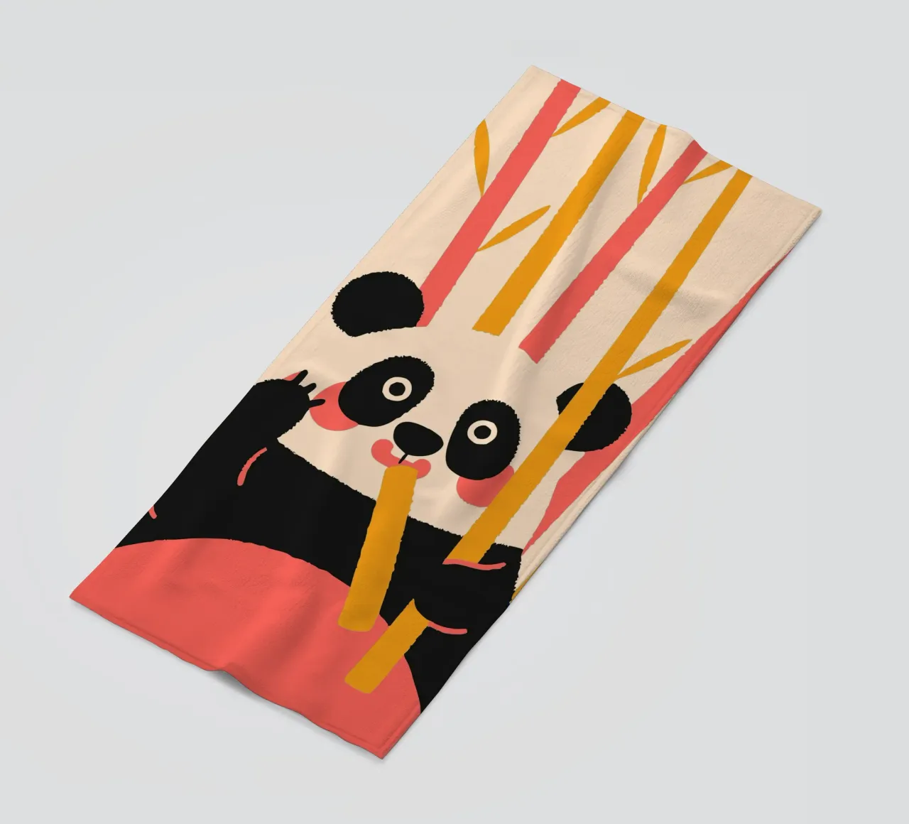 Il panda mangia il bambù telo mare da TRENDY POSTER SHOP