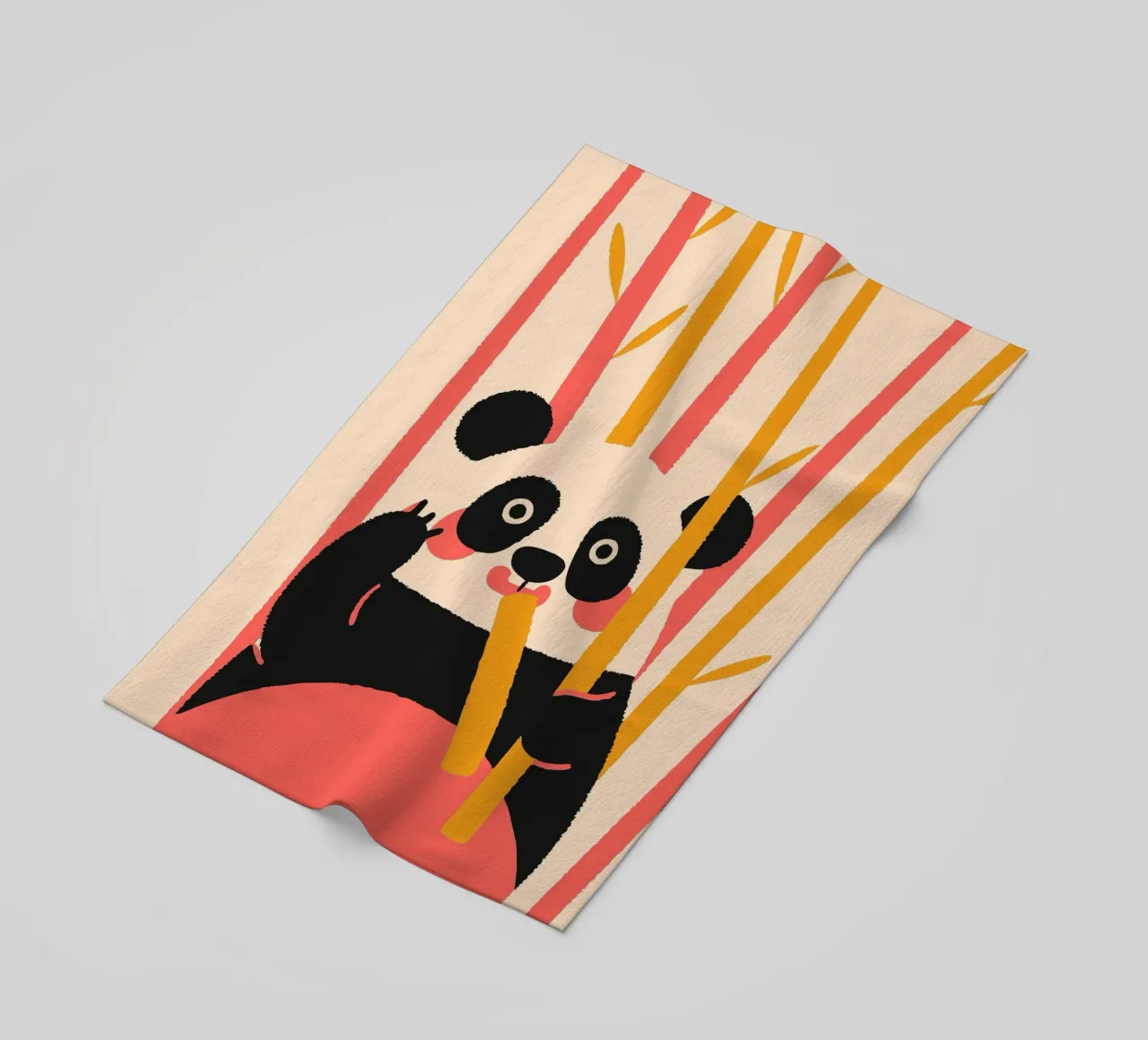 Il panda mangia il bambù telo mare da TRENDY POSTER SHOP