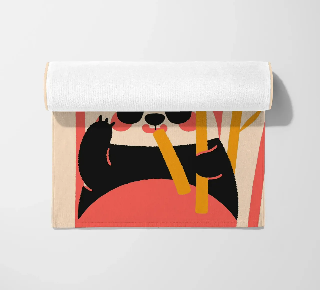 Il panda mangia il bambù telo mare da TRENDY POSTER SHOP