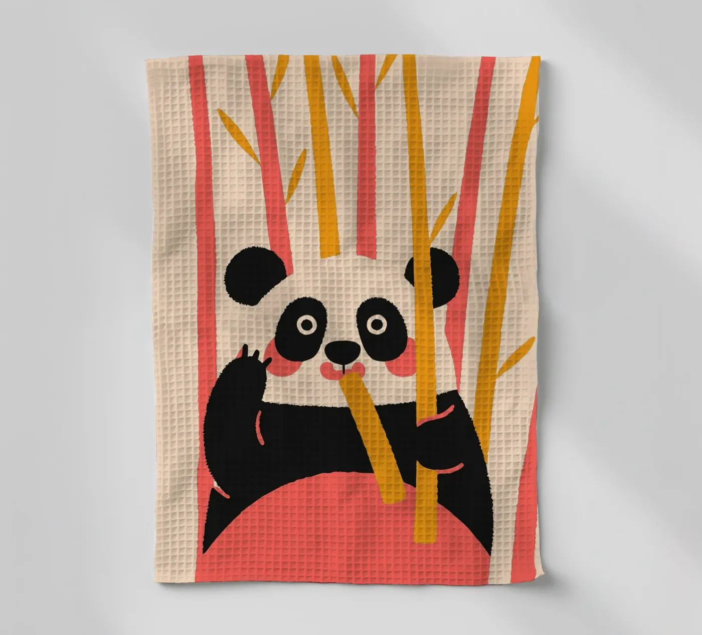 Le panda mange du bambou torchon de TRENDY POSTER SHOP