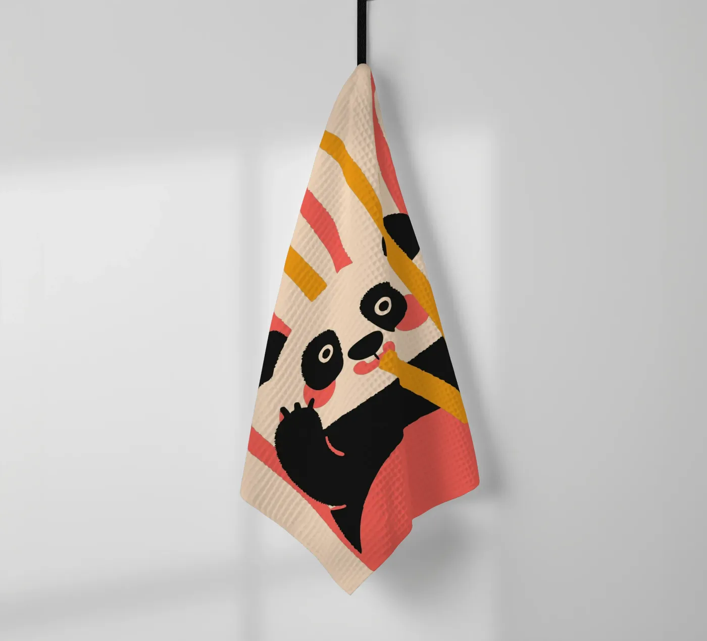 Le panda mange du bambou torchon de TRENDY POSTER SHOP