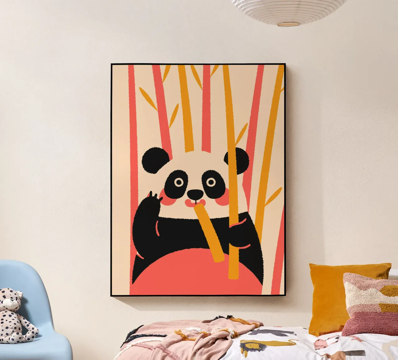 Panda eet bamboe acryl van TRENDY POSTER SHOP