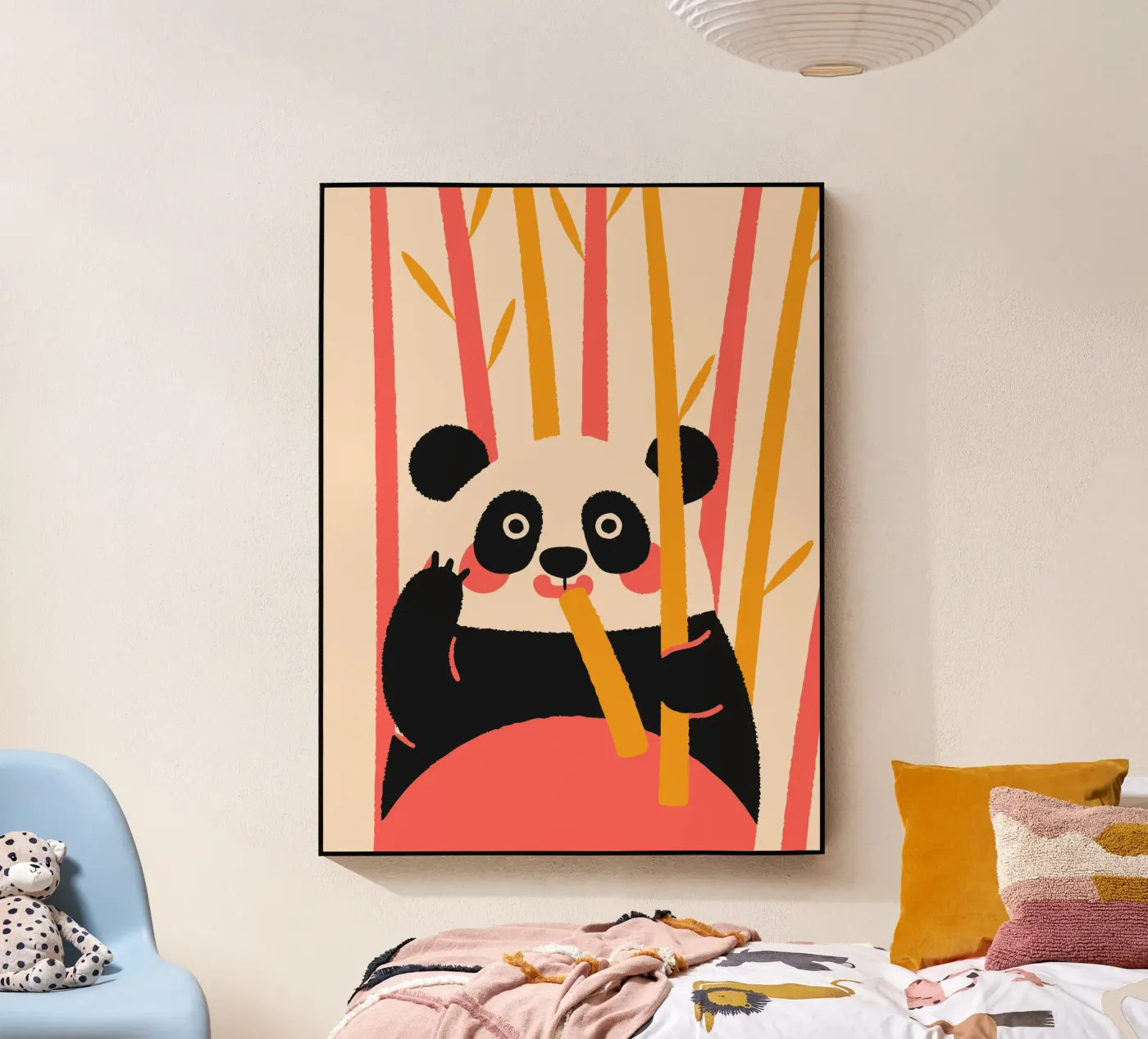 Panda Eats Bamboo plexiglass da TRENDY POSTER SHOP