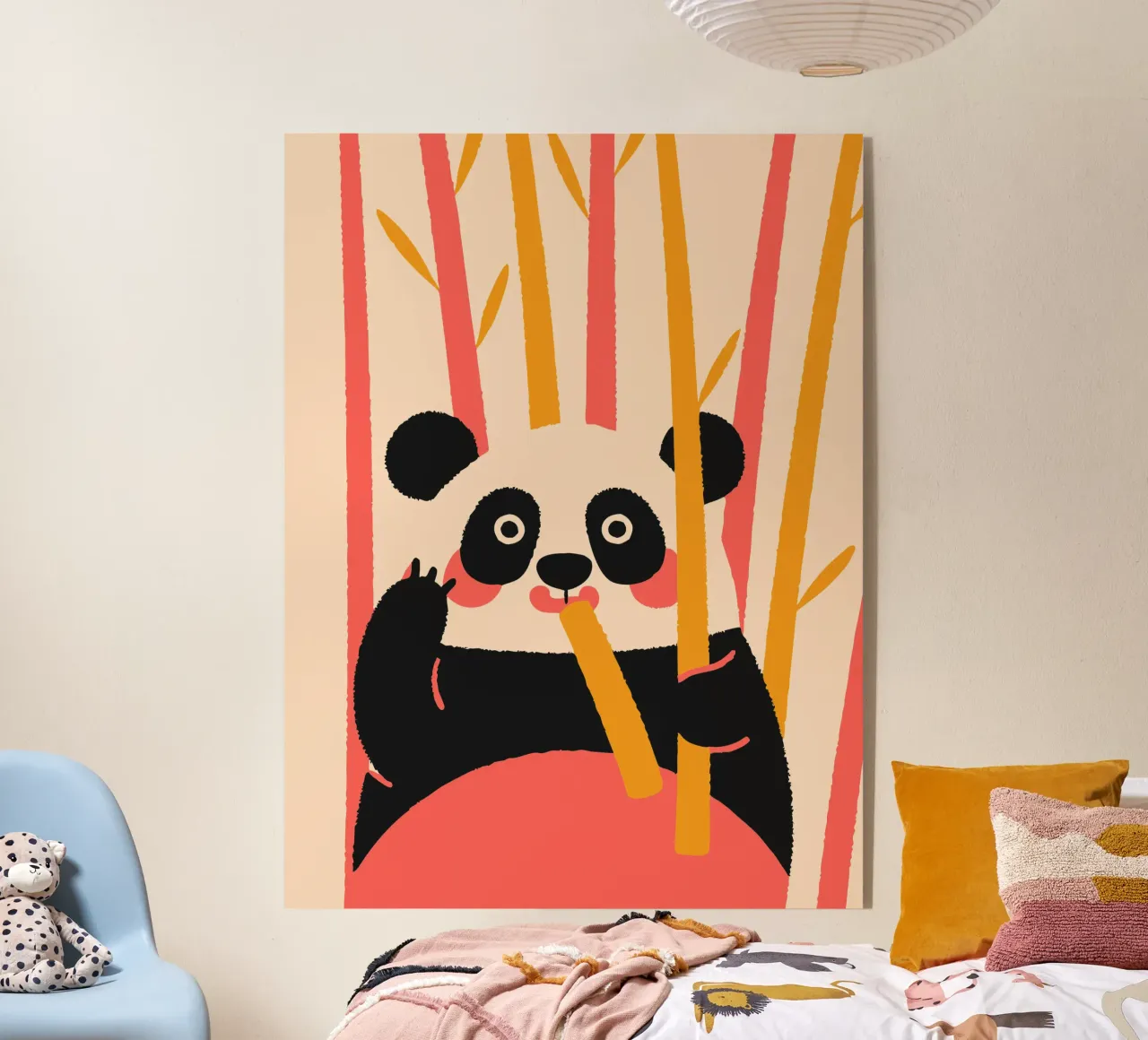 Panda eet bamboe acryl van TRENDY POSTER SHOP