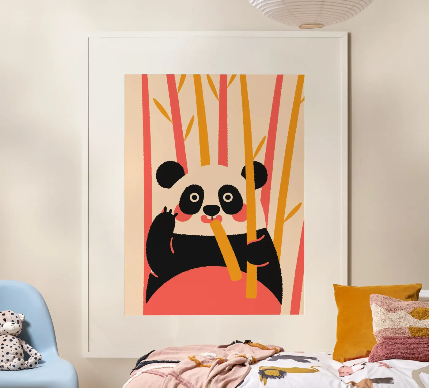 Panda Eats Bamboo poster by TRENDY POSTER SHOP