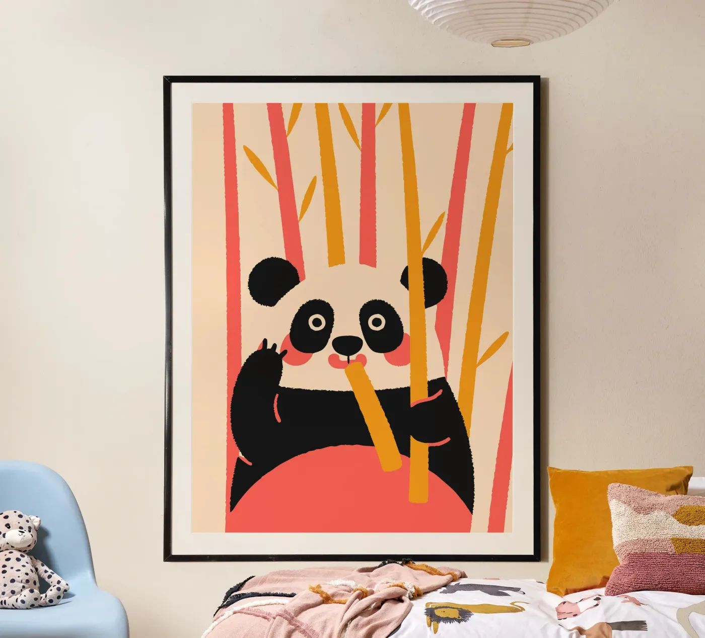 Panda Eats Bamboo poster by TRENDY POSTER SHOP