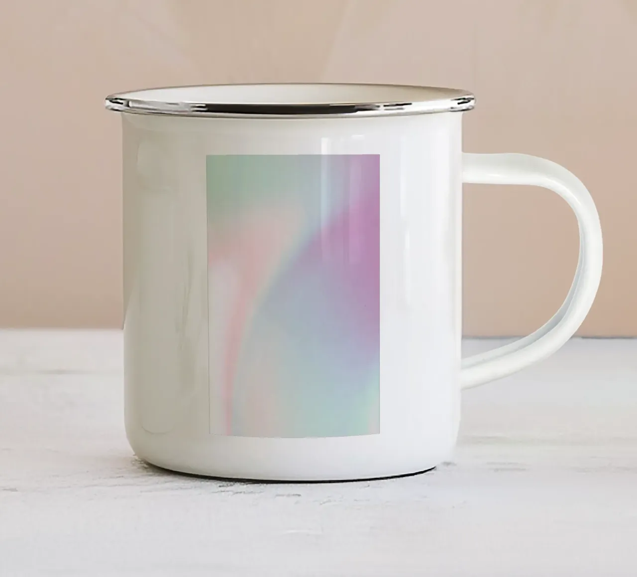 Energy Print, Modern Aura Wall Art, Colourful Gradient Art enamel mug by Dreamscape