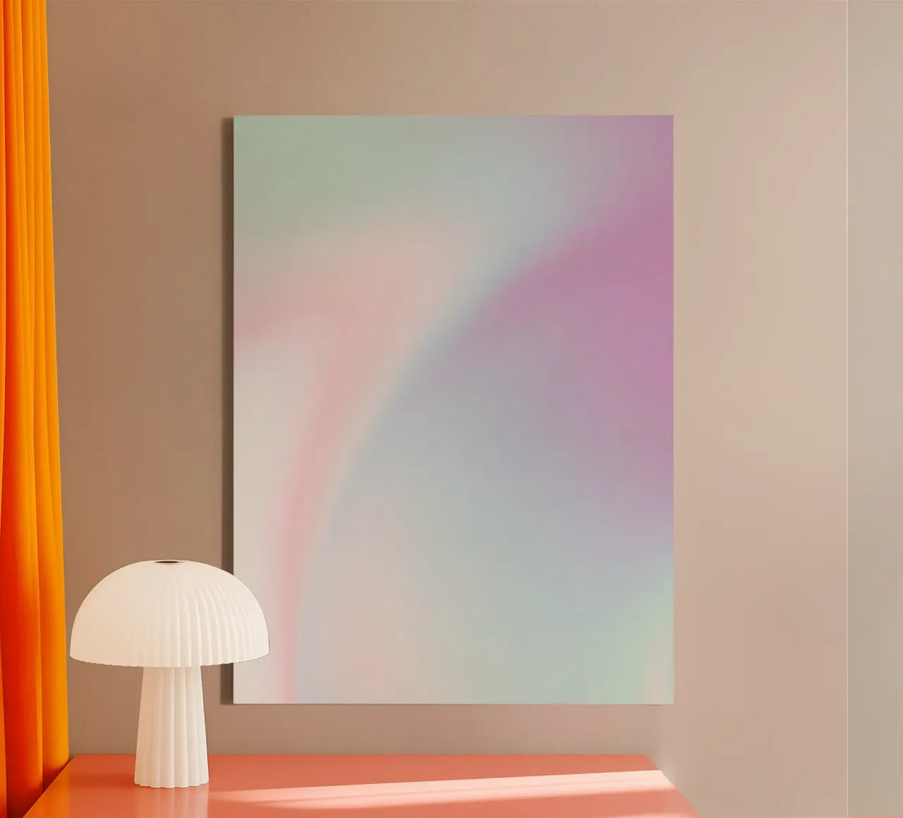 Energie Print, Moderne Aura Muur Kunst, Kleurrijke Gradiënt Kunst canvas met Baklijst van Dreamscape