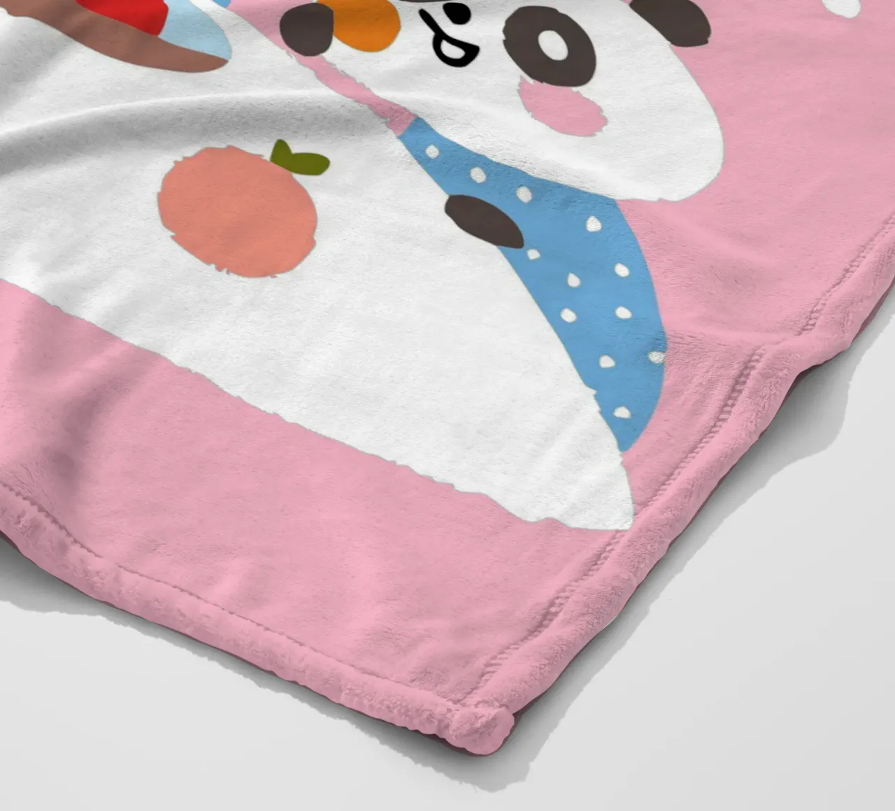 Three Pandas Enjoy a Meal fleece blanket by TRENDY POSTER SHOP