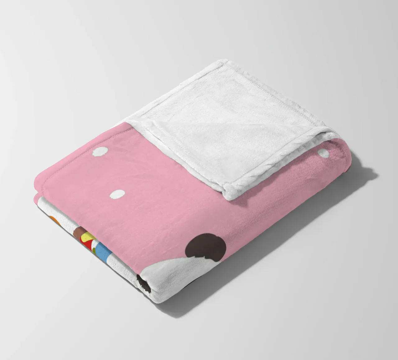 Three Pandas Enjoy a Meal fleece blanket by TRENDY POSTER SHOP