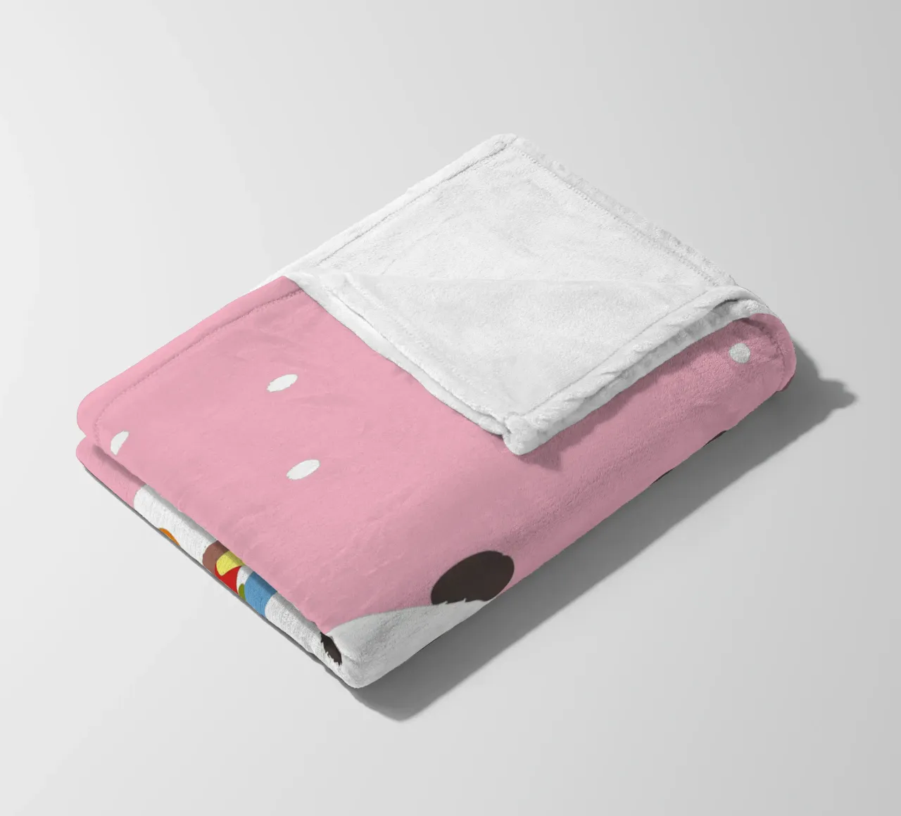 Three Pandas Enjoy a Meal fleece blanket by TRENDY POSTER SHOP