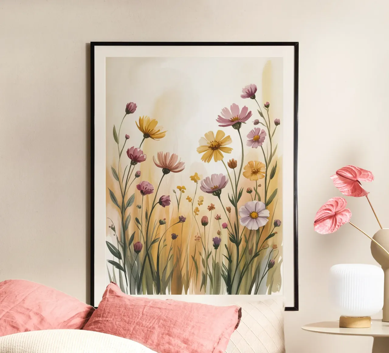 Prato d'oro poster con telaio in plastica da logic