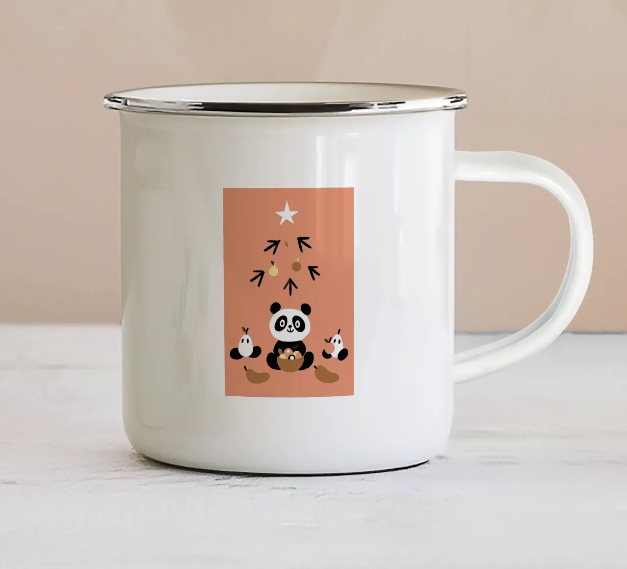Panda carino tazza in smalto da TRENDY POSTER SHOP
