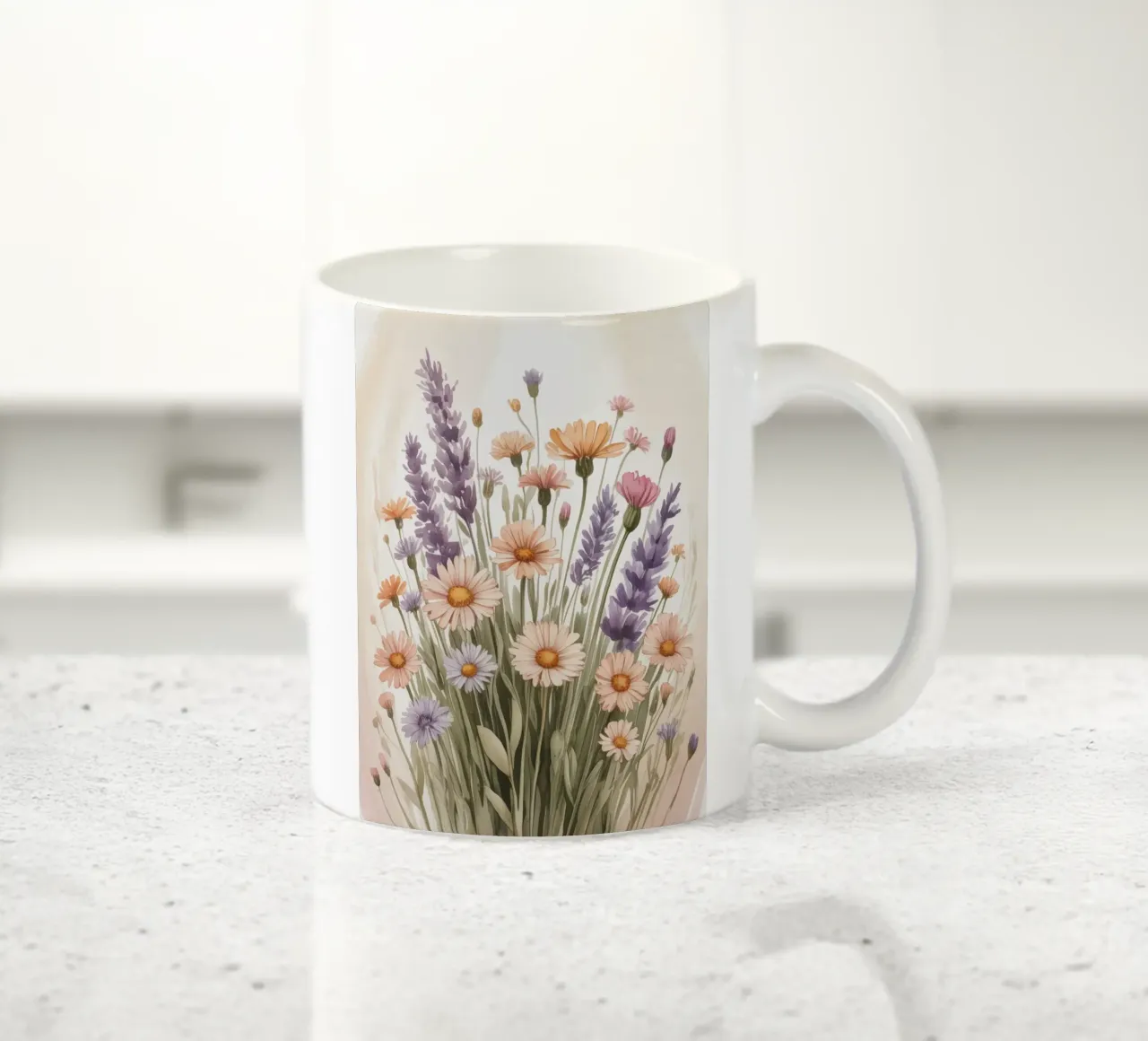 Fiori di lavanda tazza in ceramica da logic