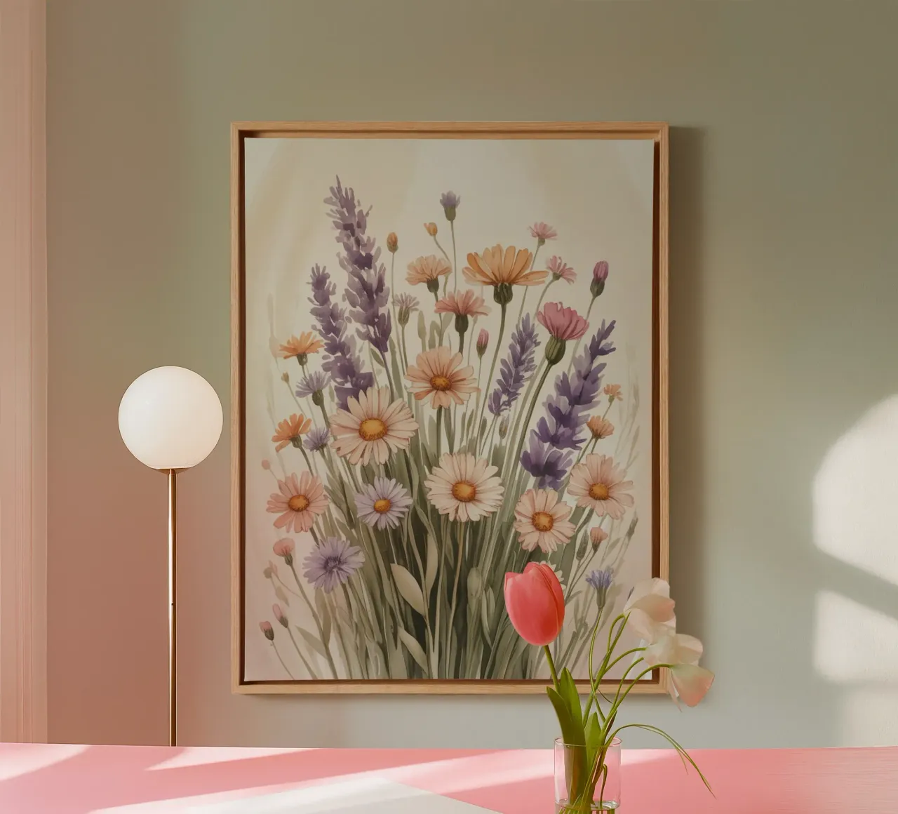 Fiori di lavanda tela con Cornice a cassetta da logic