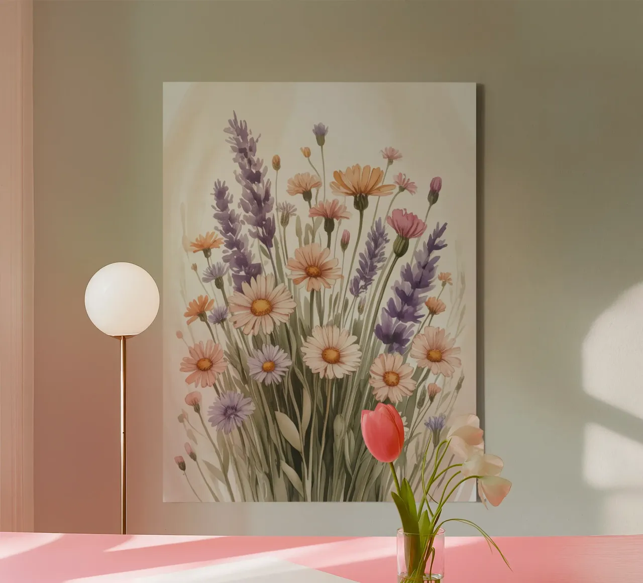 Fiori di lavanda tela con Cornice a cassetta da logic