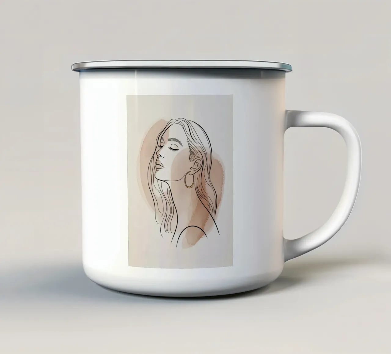 La quiete dentro di noi tazza in smalto da logic