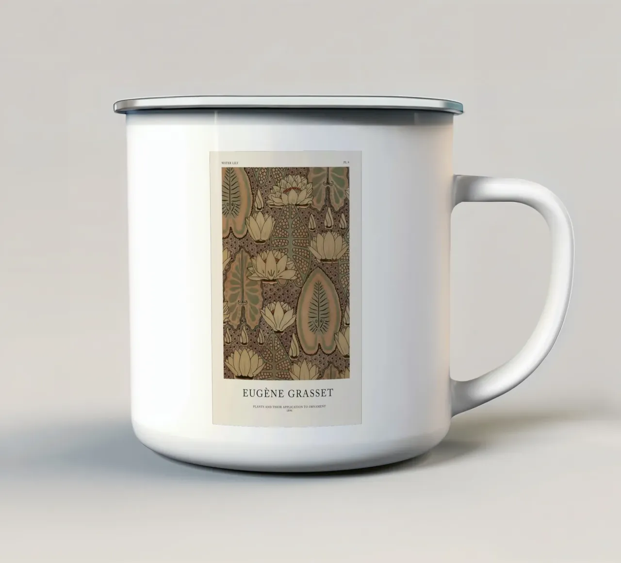 Grasset - Water Lily 9 tazza in smalto da Vintage by JUNIQE