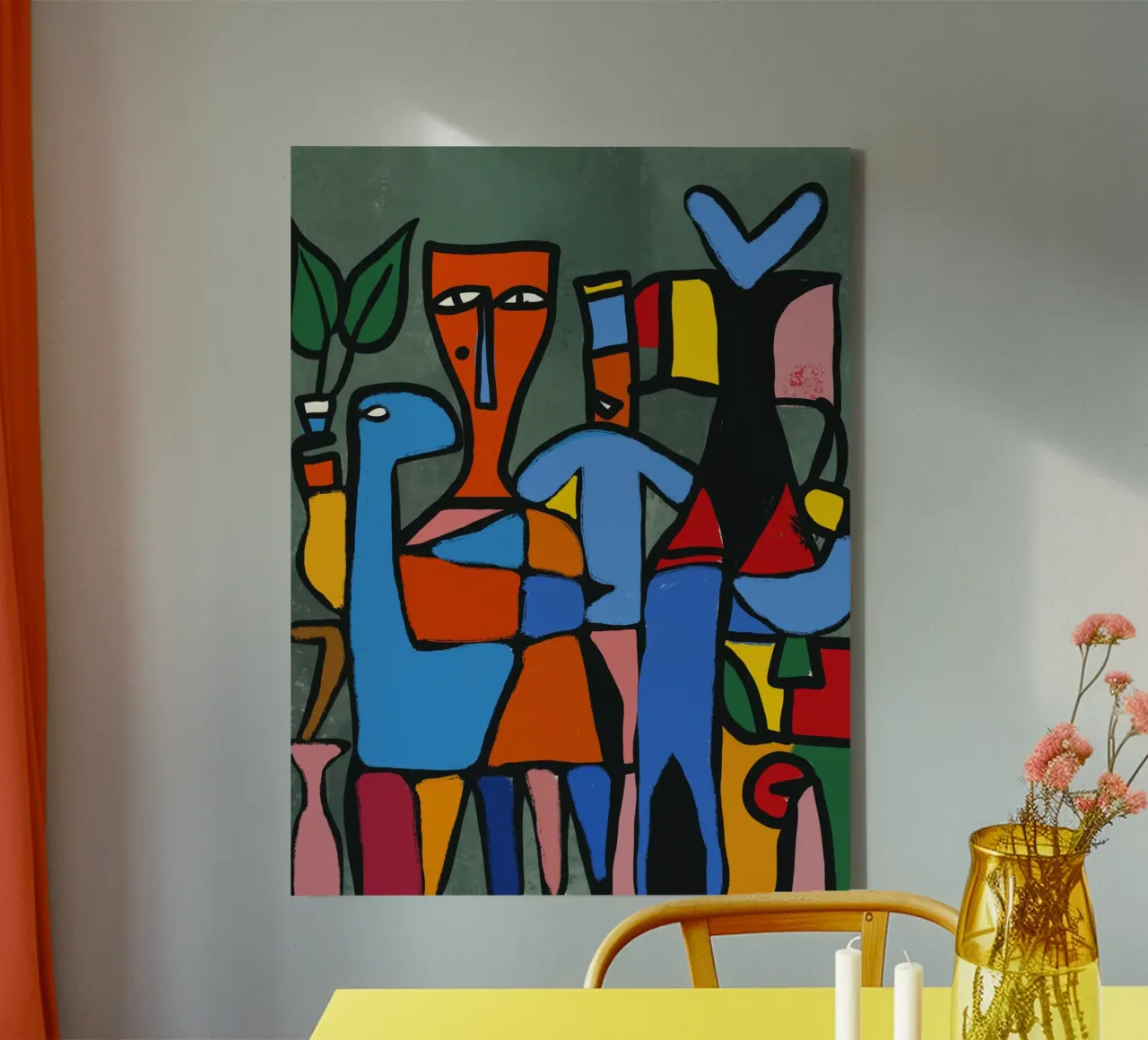 The red native canvas with Floater frame by Little Dean