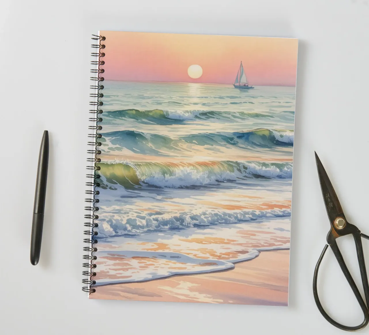 Sailing into Stillness spiral notebook by logic