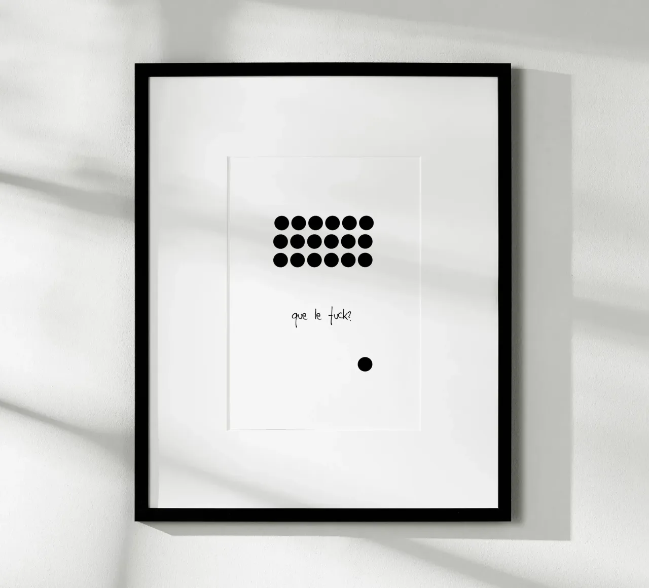 que le fuck. (mehrere Varianten verfügbar) poster con telaio in legno da FRICKE DESIGN