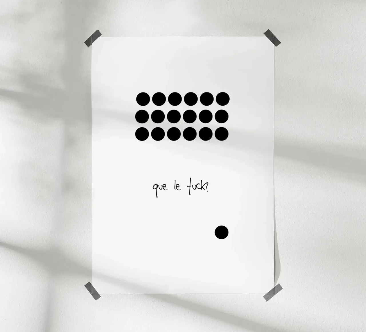 que le fuck. (mehrere Varianten verfügbar) poster con telaio in legno da FRICKE DESIGN