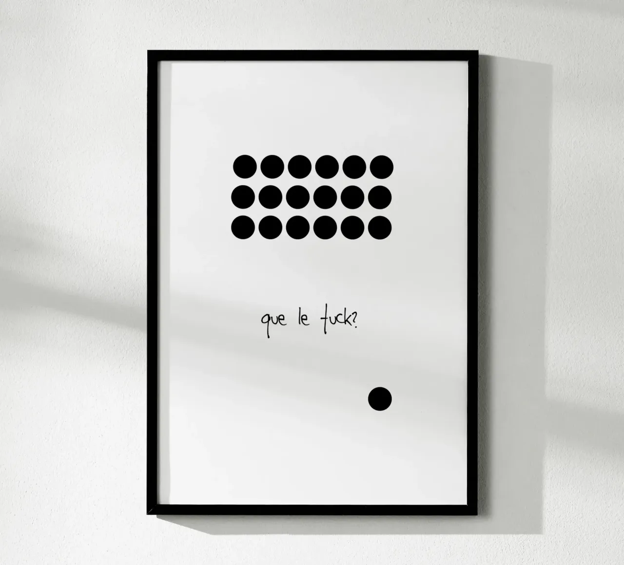 que le fuck. (mehrere Varianten verfügbar) poster con telaio in legno da FRICKE DESIGN