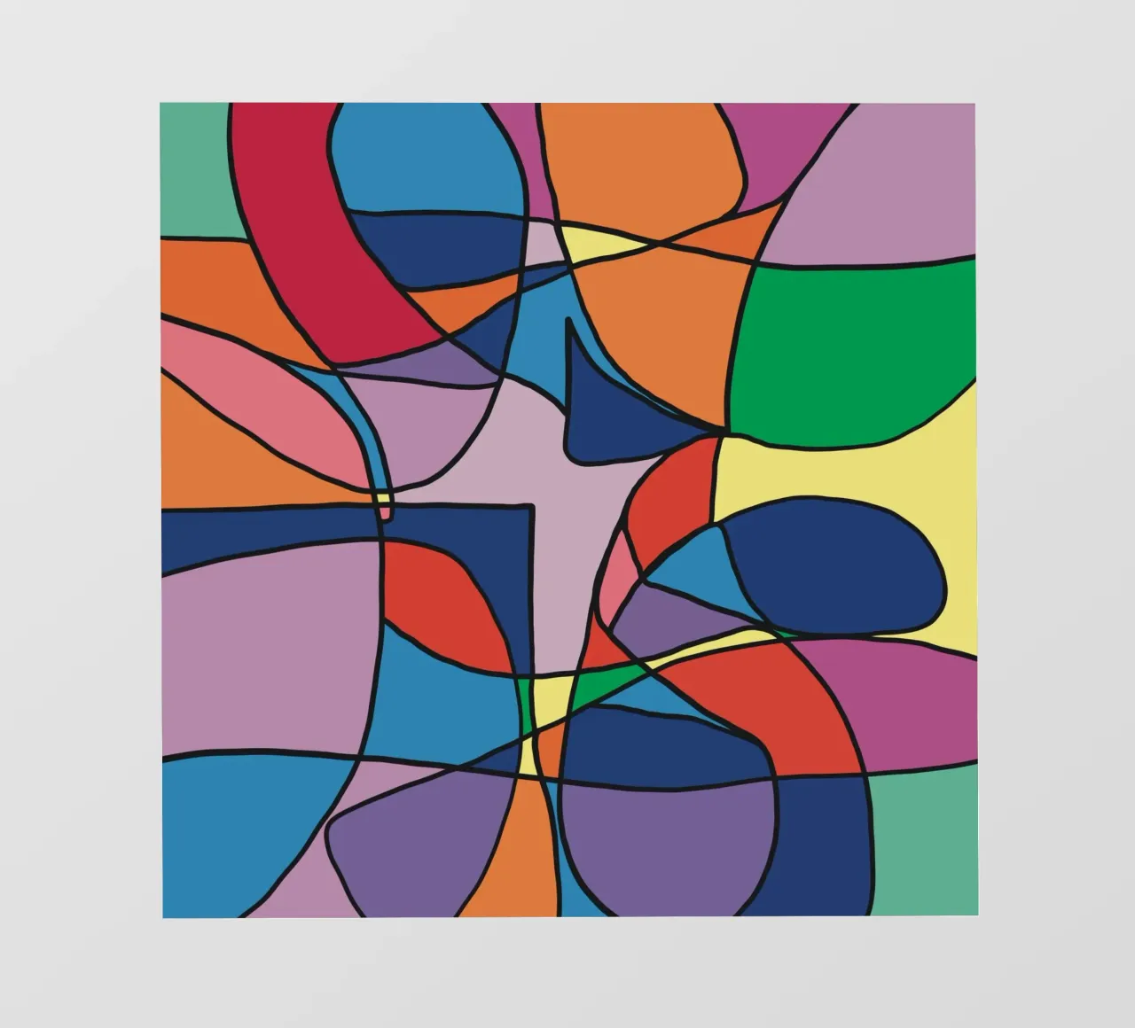 Mosaico a colori quadrato astratto var 3 telo in pvc da Little Dean