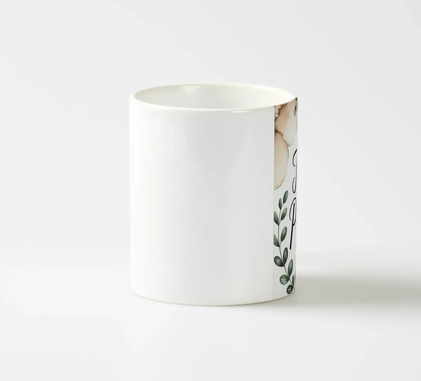 Botanical "Trust the Process" Wall Art ceramic mug by logic