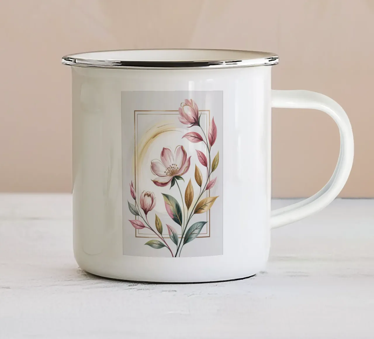 Grazia in fiore tazza in smalto da logic