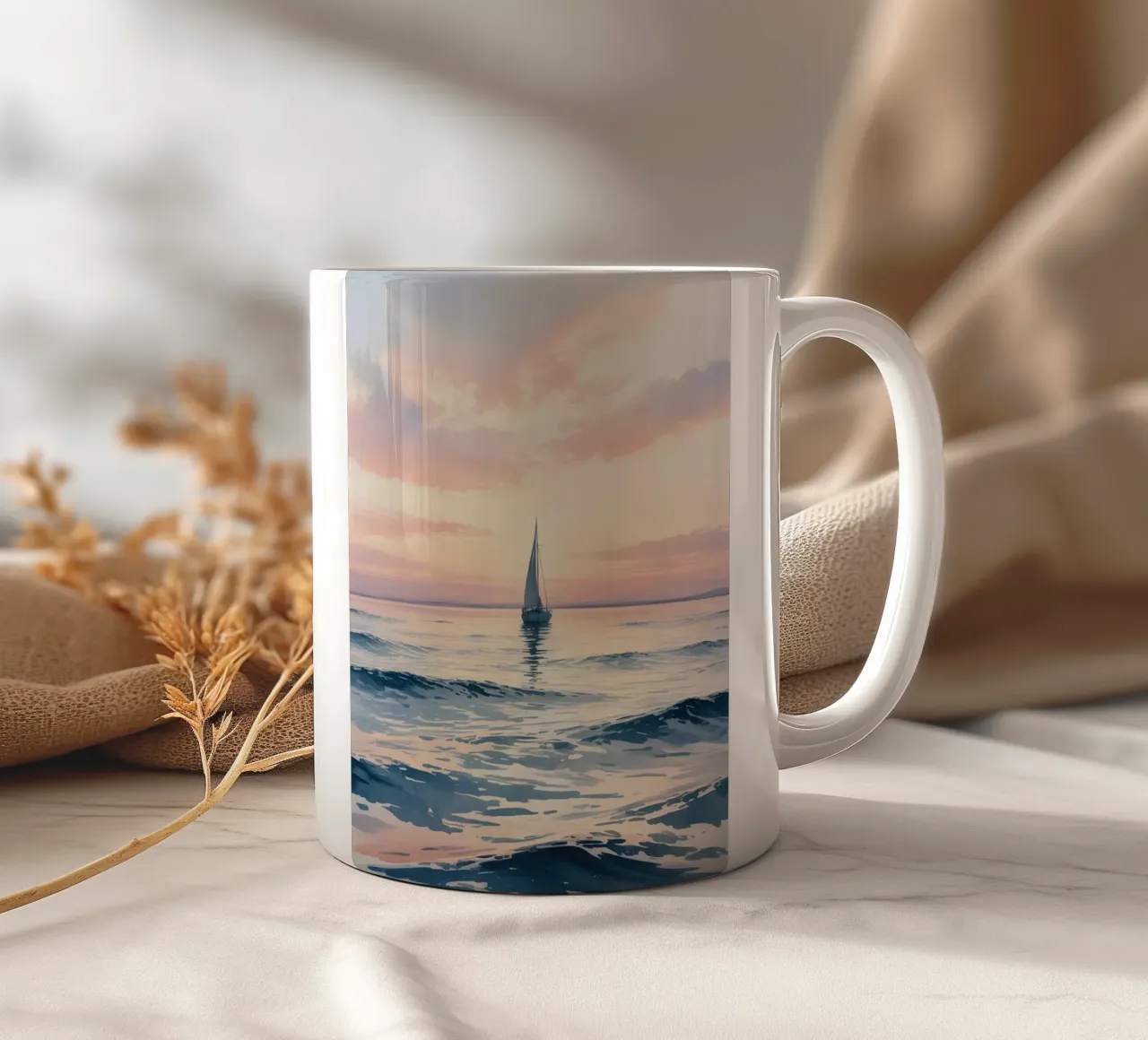 Navigare nella calma tazza in ceramica da logic