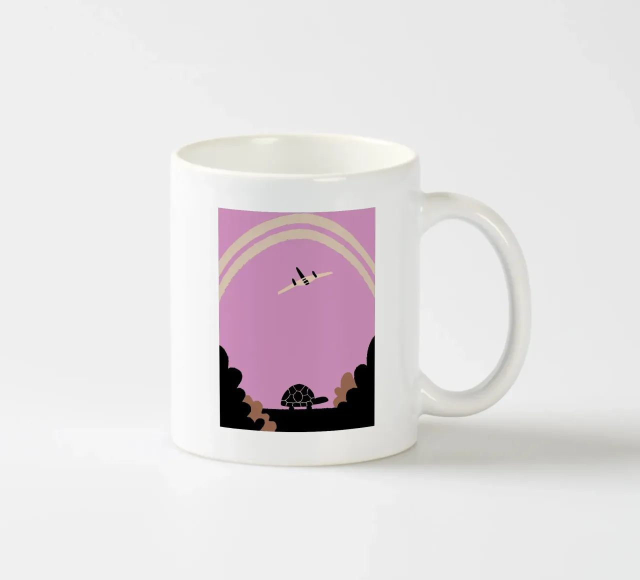 La tartaruga e l'aereo tazza in ceramica da TRENDY POSTER SHOP