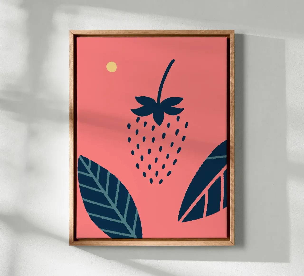 Fragole tela con Cornice a cassetta da TRENDY POSTER SHOP