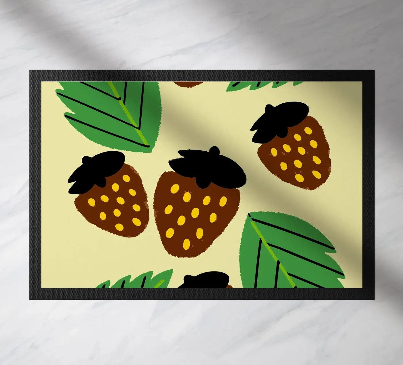Strawberries doormat by TRENDY POSTER SHOP