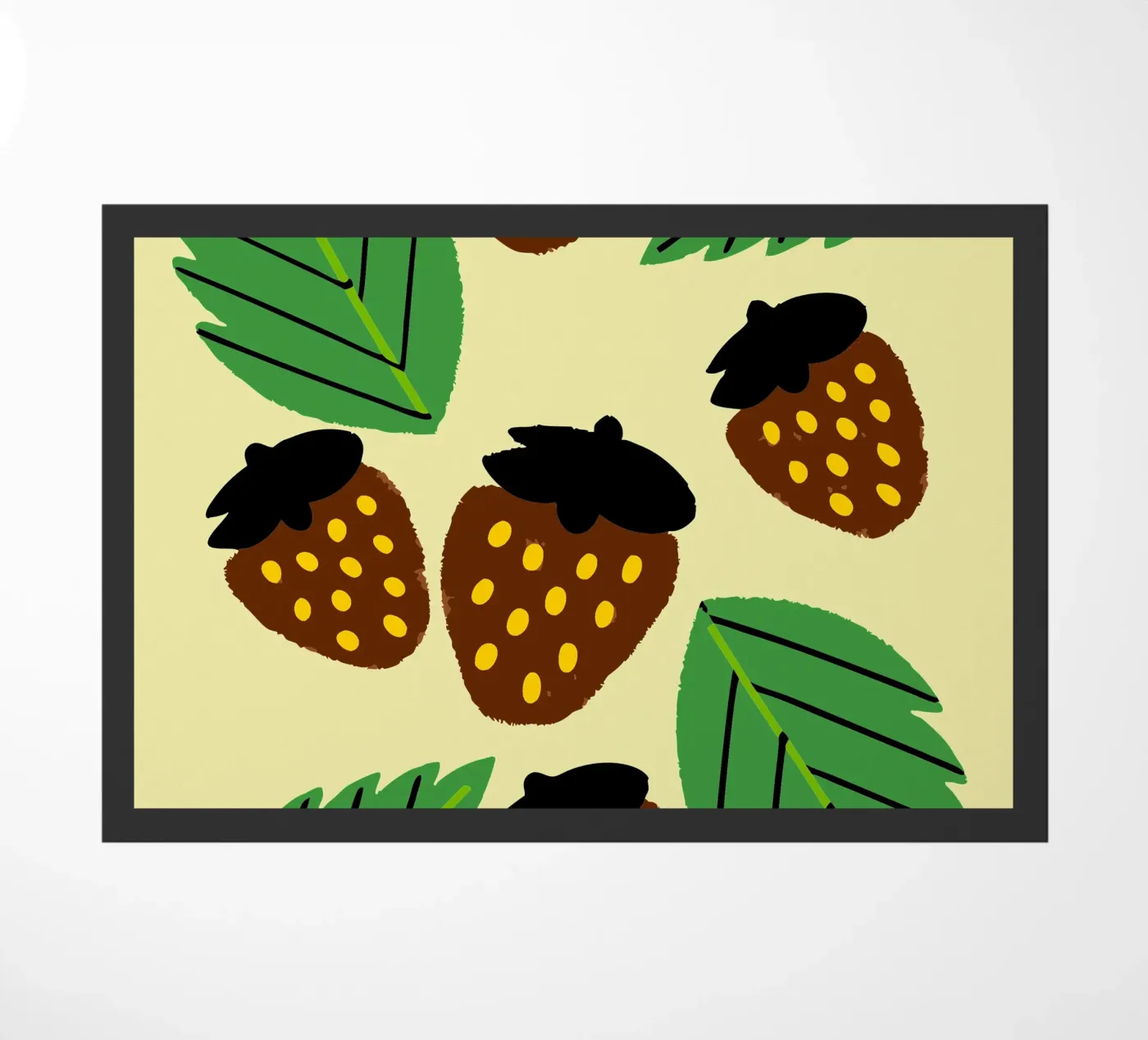 Strawberries doormat by TRENDY POSTER SHOP