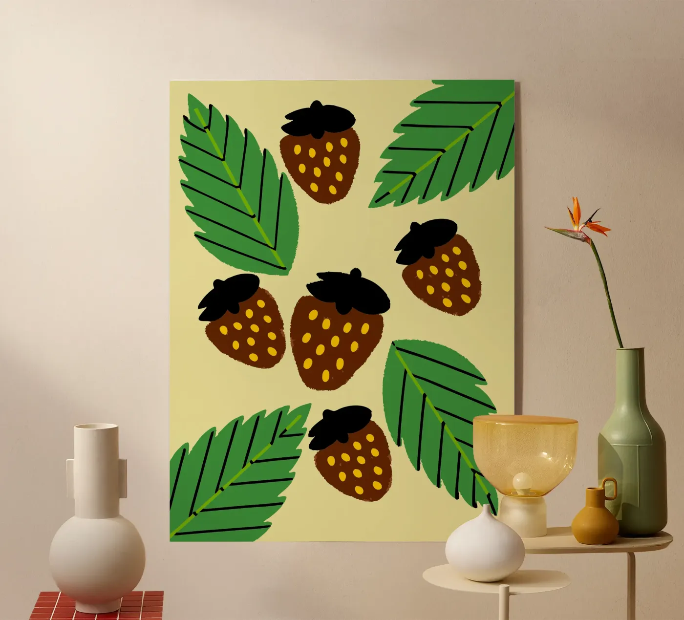 Strawberries plexiglass da TRENDY POSTER SHOP