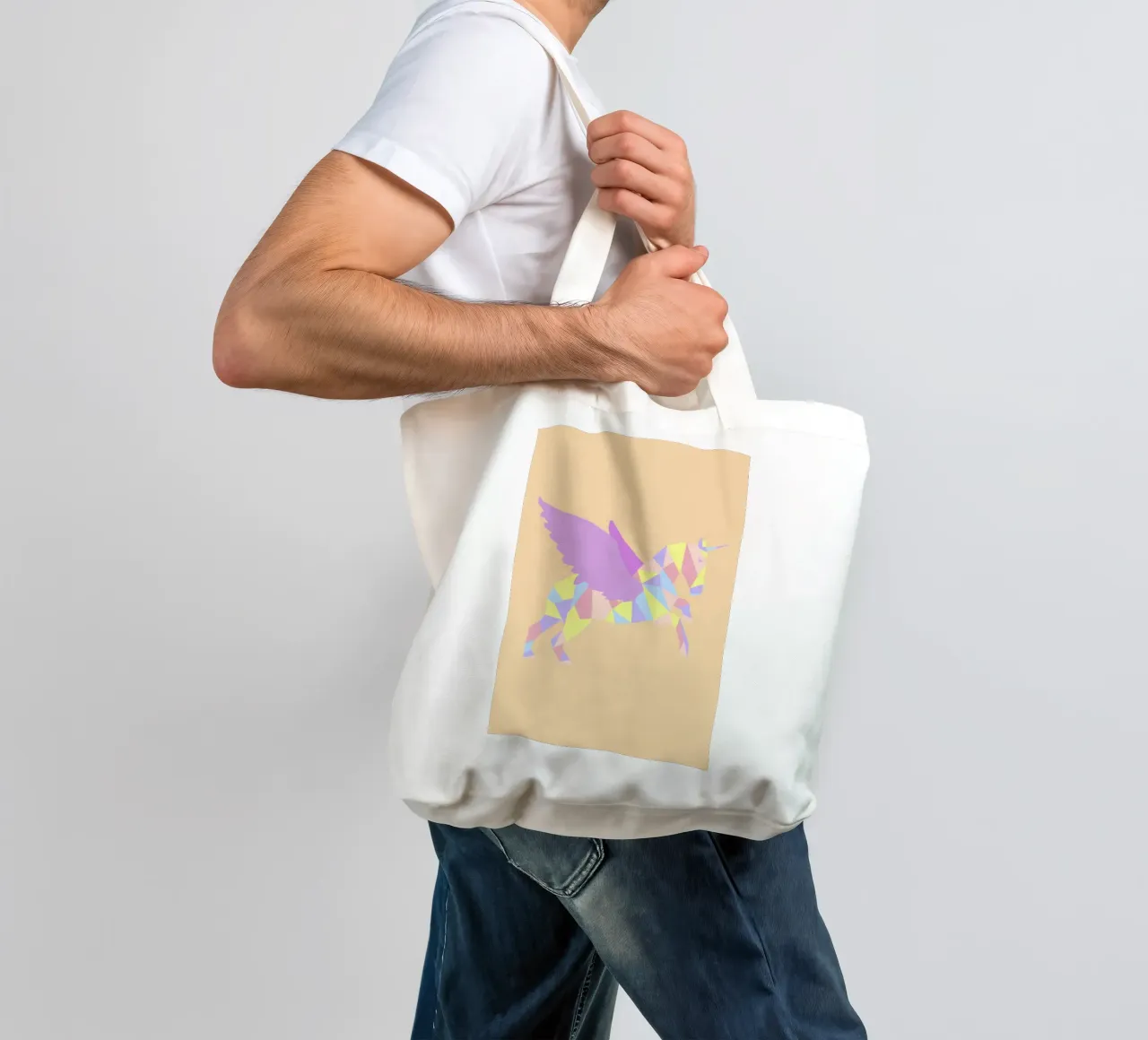 Unicorn. (mehrere Varianten verfügbar) borsa in juta da FRICKE DESIGN