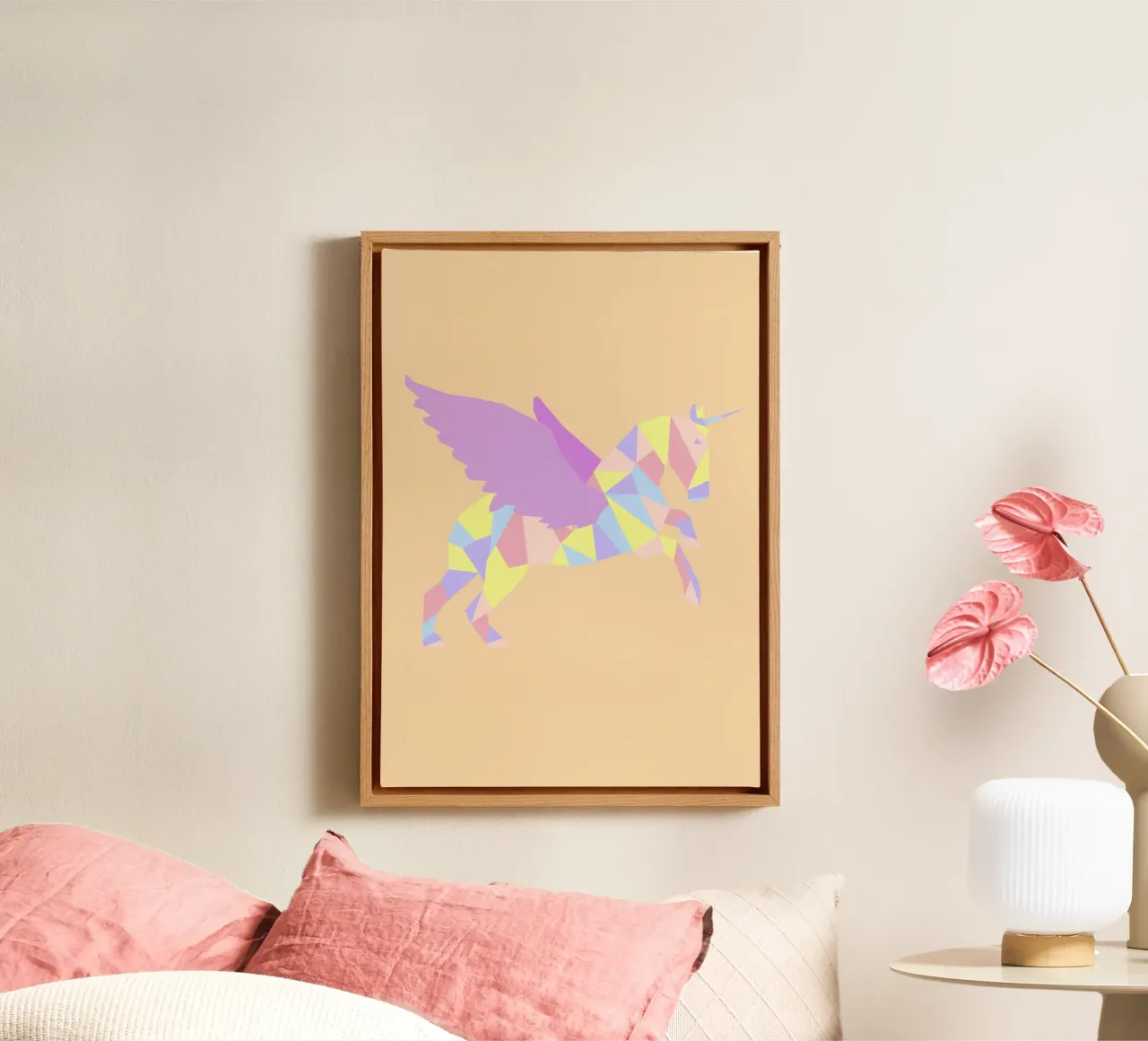 Unicorn. (mehrere Varianten verfügbar) canvas met Baklijst van FRICKE DESIGN