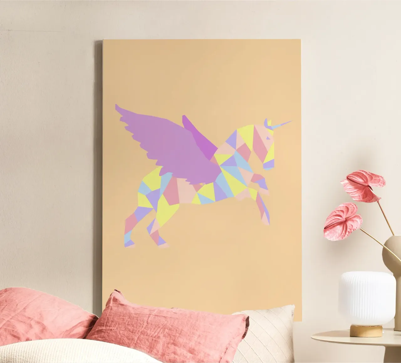Unicorn. (mehrere Varianten verfügbar) canvas met Baklijst van FRICKE DESIGN