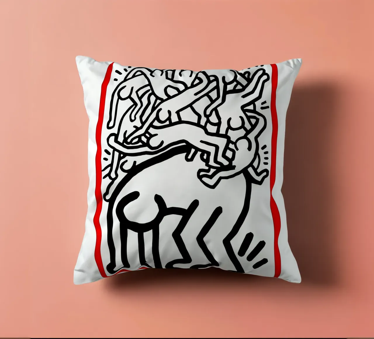 Lotta all'Aids in tutto il mondo di Keith Haring cuscino da tokovictory