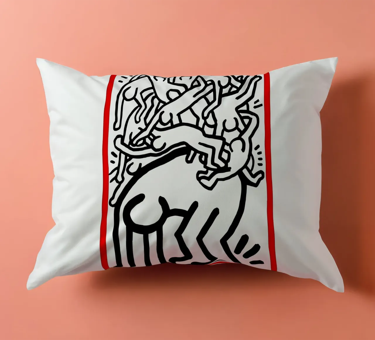 Lotta all'Aids in tutto il mondo di Keith Haring cuscino da tokovictory