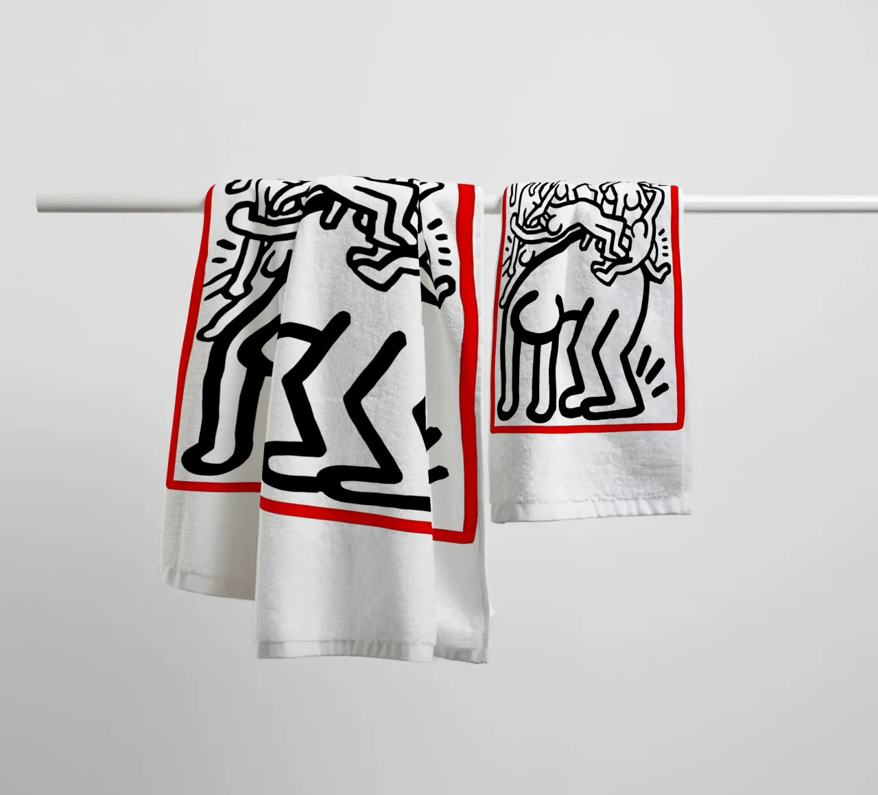 Lotta all'Aids in tutto il mondo di Keith Haring asciugamano da bagno da tokovictory