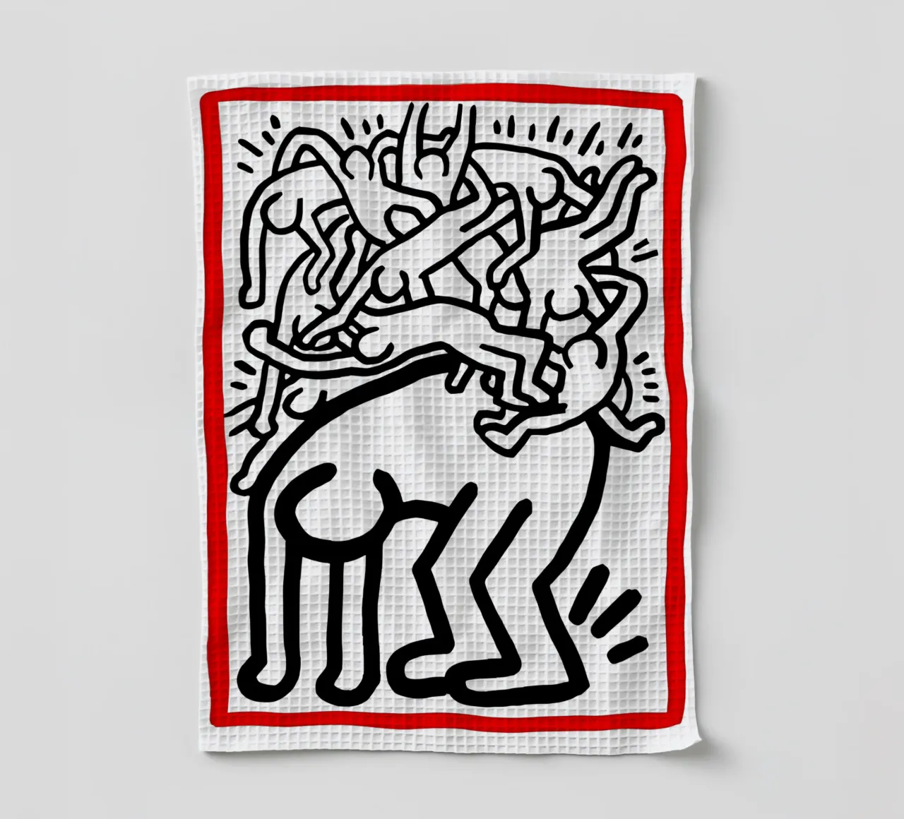 Lotta all'Aids in tutto il mondo di Keith Haring canovaccio da cucina da tokovictory