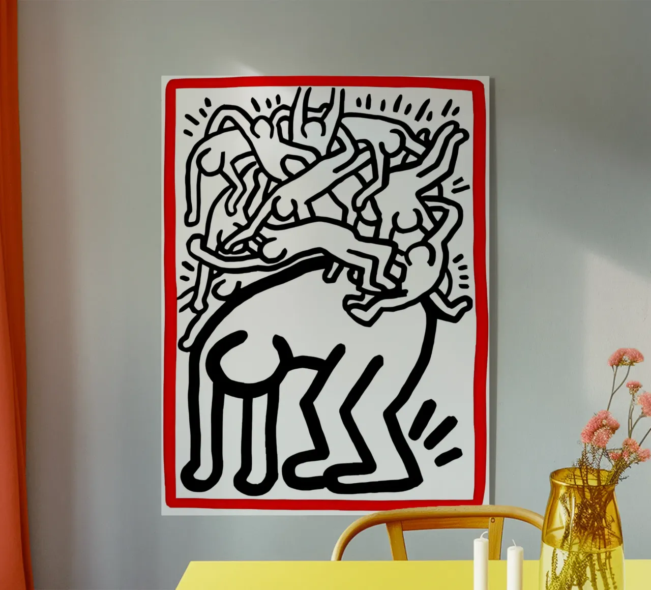 Lotta all'Aids in tutto il mondo di Keith Haring plexiglass da tokovictory