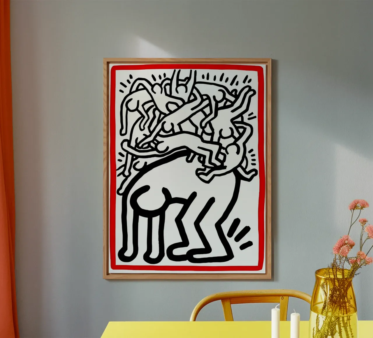 Lotta all'Aids in tutto il mondo di Keith Haring alluminio dibond da tokovictory