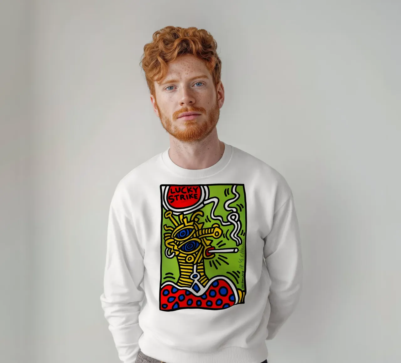 Lucky Strike di Keith Haring felpa da tokovictory