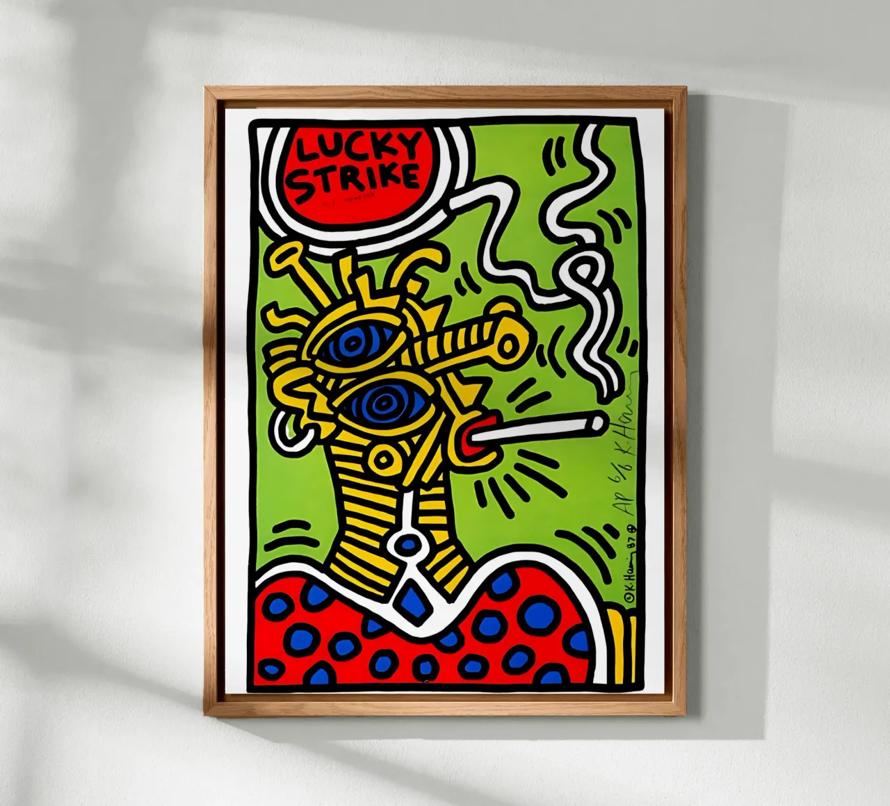 Lucky Strike di Keith Haring alluminio dibond da tokovictory